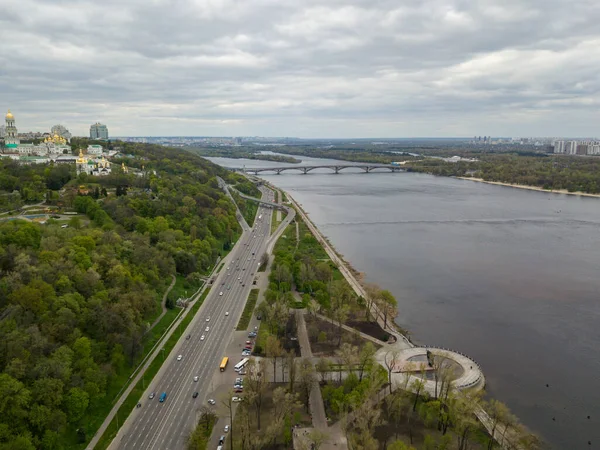 Ribera Derecha Kiev Vista Aérea Del Dron — Foto de Stock