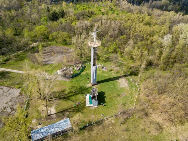 Torre Escalada Vista Aérea Drones — Fotografia de Stock