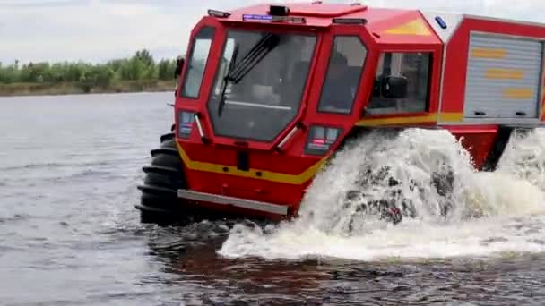 Sherp Rescate Ucraniano Todo Terreno Vehículos Anfibios Para Terrenos Ásperos — Vídeo de stock