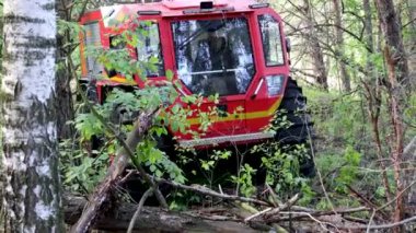 Sherp kurtarma, engebeli ve nemli arazi için Ukrayna 'ya ait bir amfibi araçtır. Sherp ormandan geçiyor..