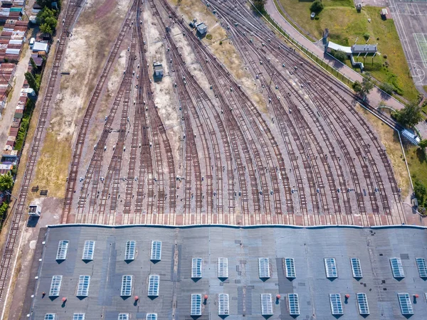 Metro Depot Kiev Aerial Drone View — Stock Photo, Image