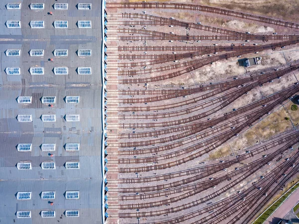 Metro Depot Kiev Aerial Drone View — Stock Photo, Image