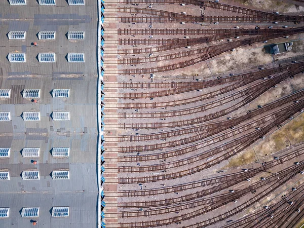 Metro Depot Kiev Aerial Drone View — Stock Photo, Image