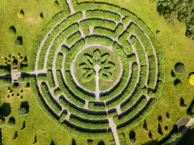 Labirent dikmek. Hava aracı görünümü.