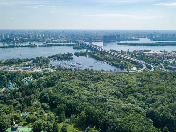 Parco Verde Kiev Vista Aerea Drone — Foto Stock