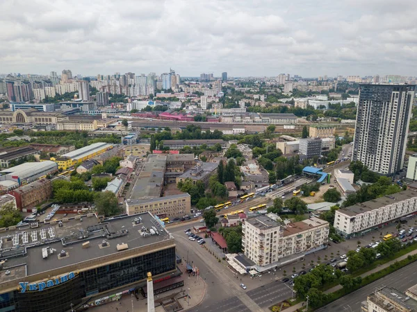 Будинки Центрі Києва Повітряний Дрон — стокове фото