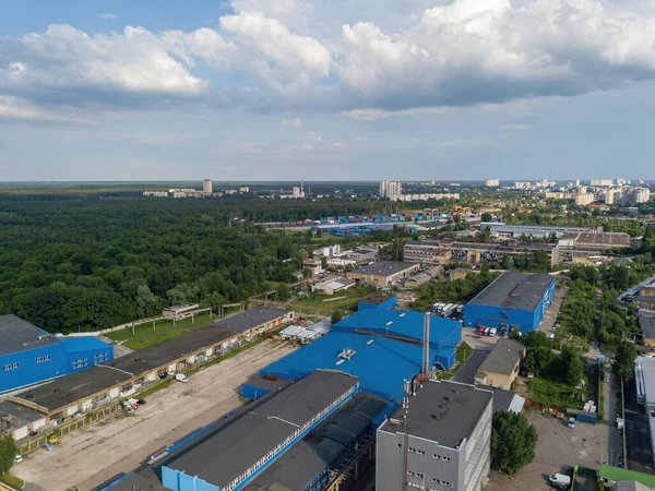 Průmyslová Oblast Kyjevě Zobrazení Leteckých Dronů — Stock fotografie
