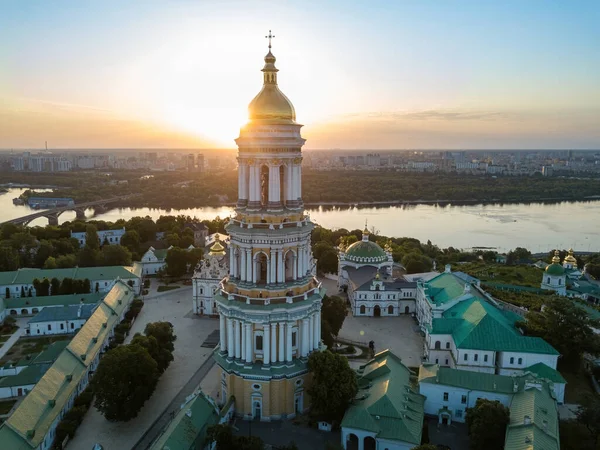 Київ Печерська Лавра Світанку Чистий Ранок Повітряний Дрон — стокове фото