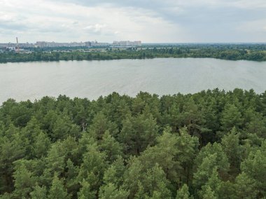 Yazın Forest Gölü. Hava aracı görünümü.