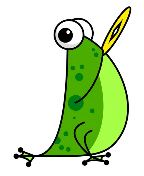 Kreslený žabák s mincí — Stockový vektor