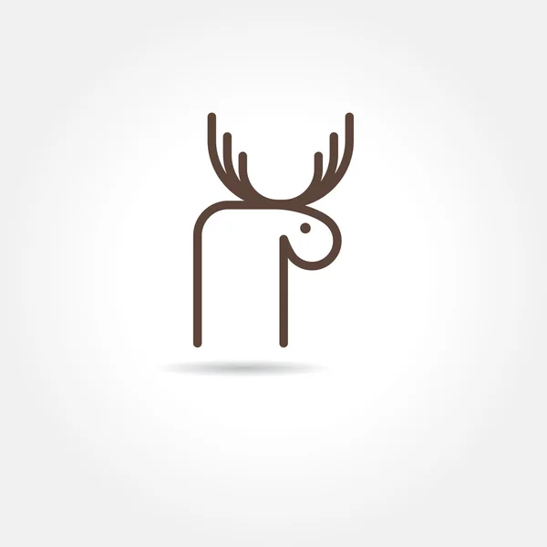 Satırı geyik simgesi — Stok Vektör