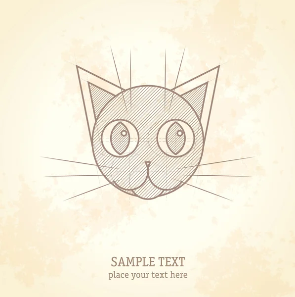 Tête de chat mignon — Image vectorielle