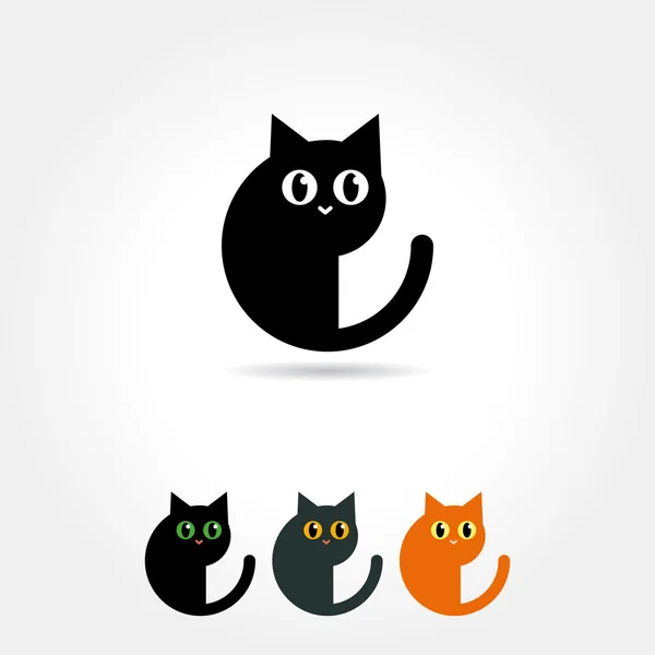 Cat icon set — Stock Vector