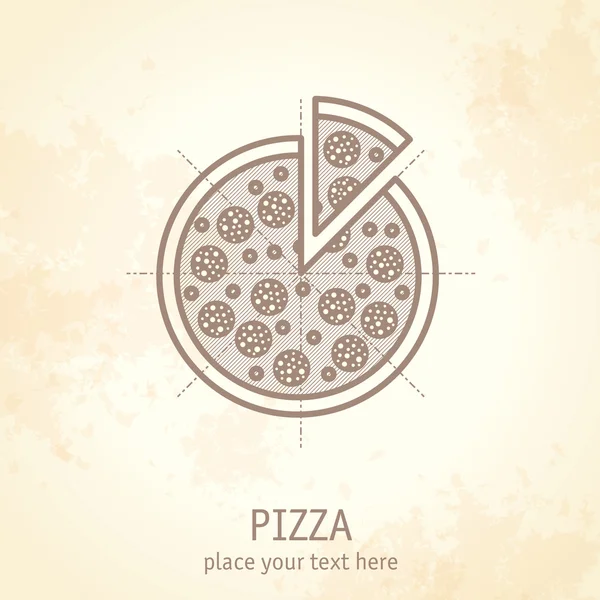 Vintage Pizza projekt — Wektor stockowy