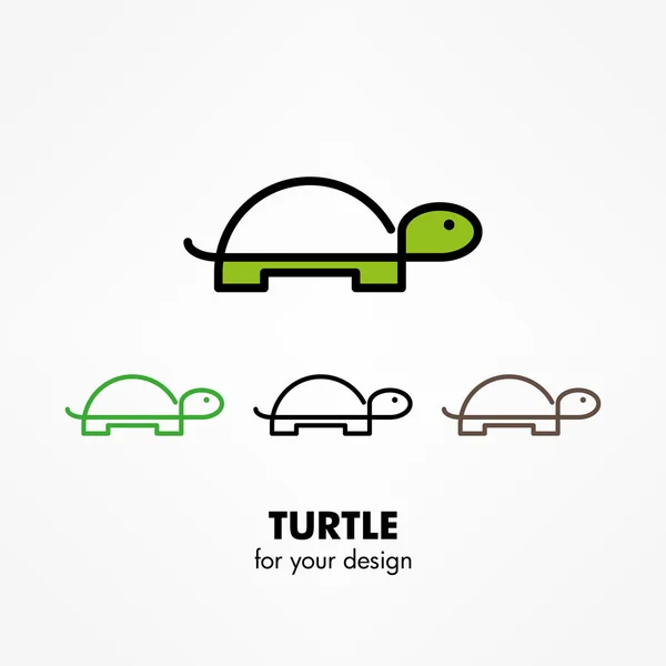 Turtle Ikonuppsättning — Stock vektor