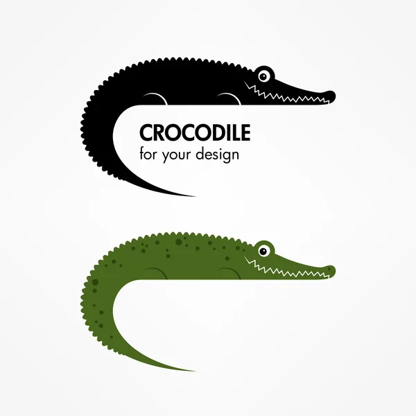 Crocodile icon set — Stock Vector