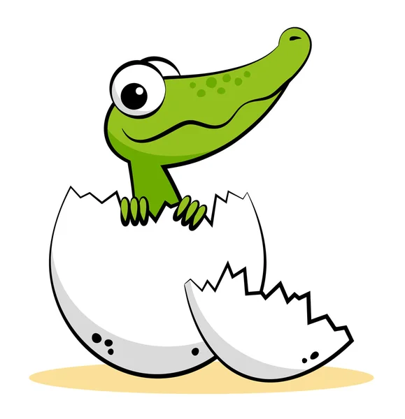 Mignon dessin animé Crocodile — Image vectorielle