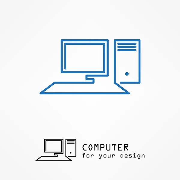 Computer pictogrammenset. — Stockvector