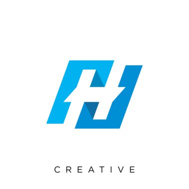 H harfleri logo tasarımı vektör simgesi lüksü