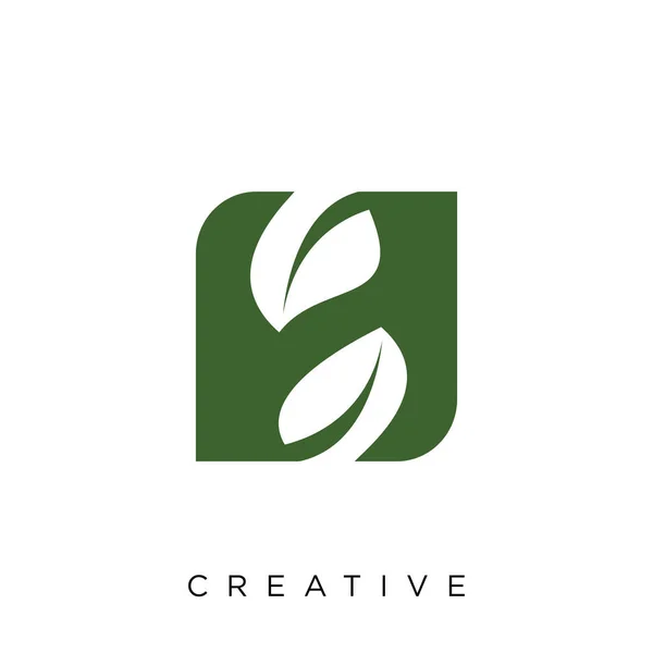 Blad Logo Ontwerp Vector Symbool Luxe — Stockvector