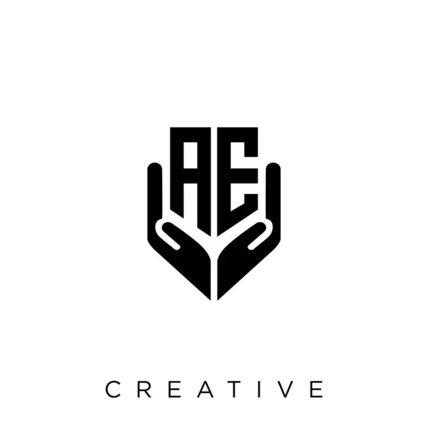 Hand Schild Logo Design Vektor Symbol Symbol Luxus — Stockvektor