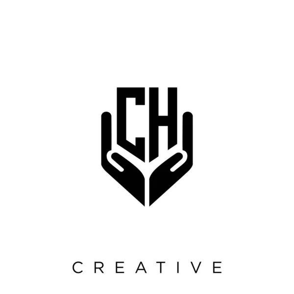 Hand Schild Logo Design Vektor Symbol Symbol Luxus — Stockvektor