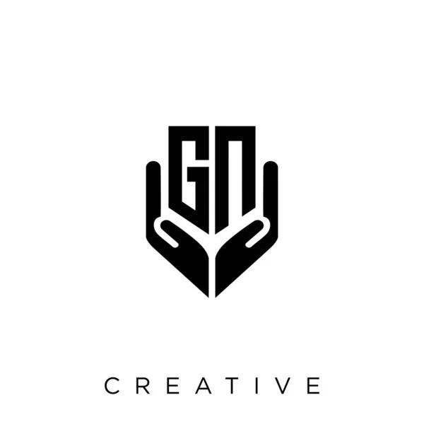 Ruční Štít Logo Design Vektorové Ikony Symbol Luxus — Stockový vektor
