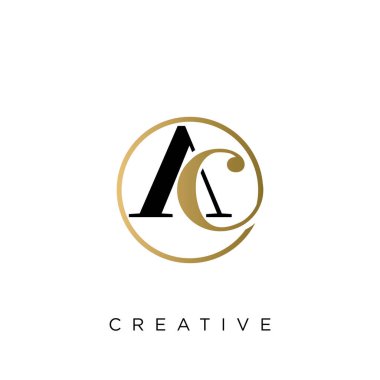 ac luxury logo design vector icon symbol circle clipart