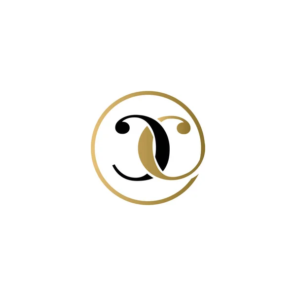 Logo Luxe Design Vectoriel Icône Symbole Cercle — Image vectorielle