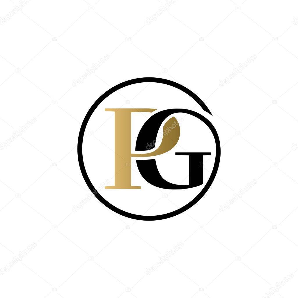 Pg luxury logo design vector icon