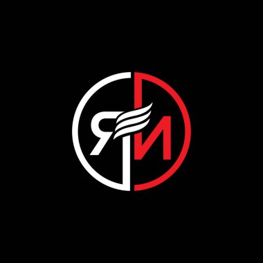 rn logo tasarımı vektör simgesi lüks modern