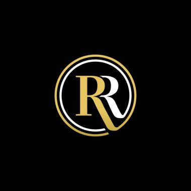 rr lüks logo tasarım vektör simgesi 