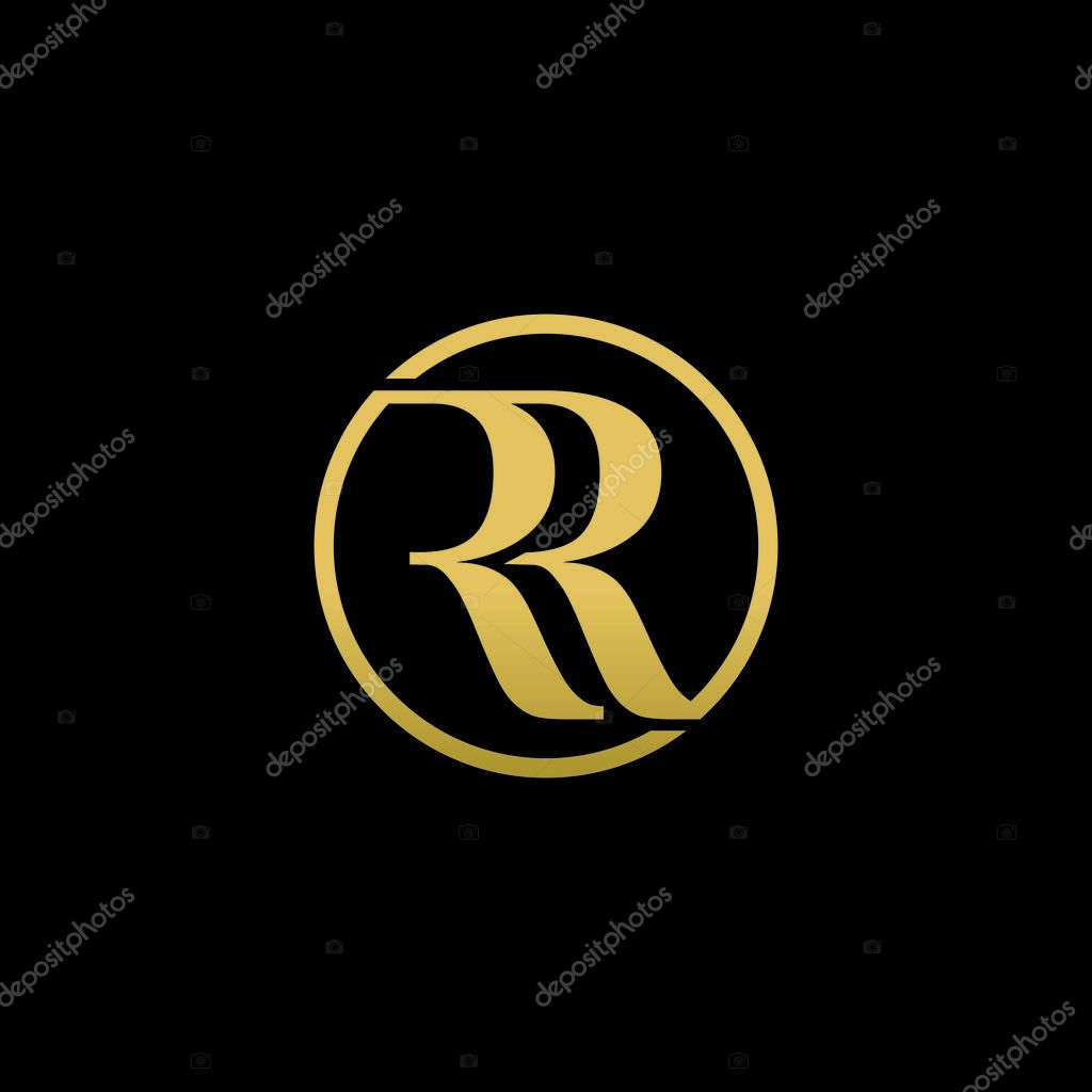 Rr luxury logo design vector icon symbol