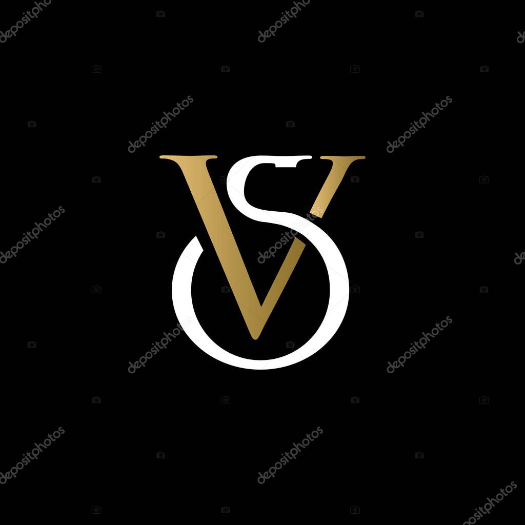 Sv luxury logo design vector icon linked