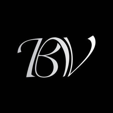 bv logo tasarımı vektör simgesi lüks prim