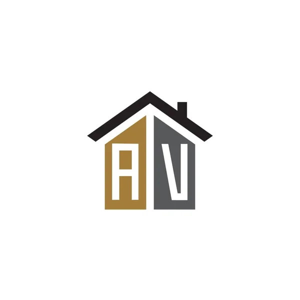 Casa Logotipo Design Vetor Luxo — Vetor de Stock