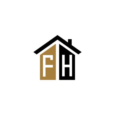 fh ev logosu tasarım vektör lüksü