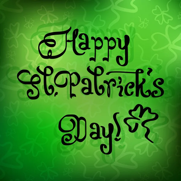 Kerstkaart op St. Patrick de dag. 17 maart — Stockvector