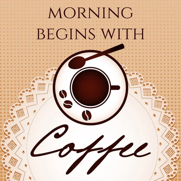 La mañana comienza con café — Vector de stock