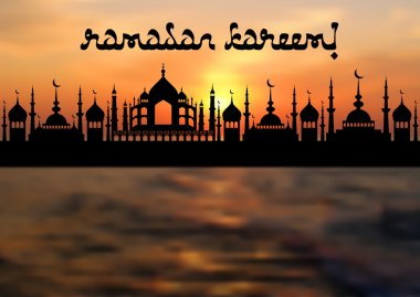 Ramazan oruç ayı başlangıcı ile tebrik kartı