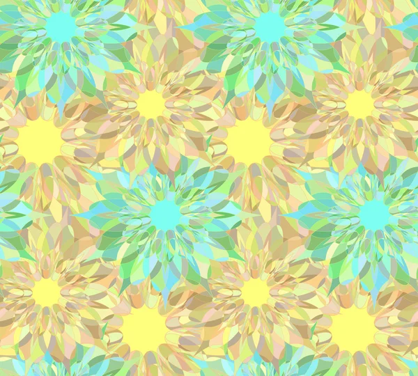五颜六色的花卉 guilloche 无缝模式 — 图库矢量图片