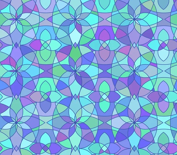 Bezešvé vzor s barevné sklo ornament — Stockový vektor