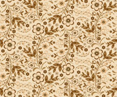 Çiçekler Hohloma tarzı ile sorunsuz çiçek desenli