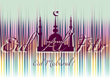 Islam Bayramı Eid al-Bayramı ile tebrik kartı