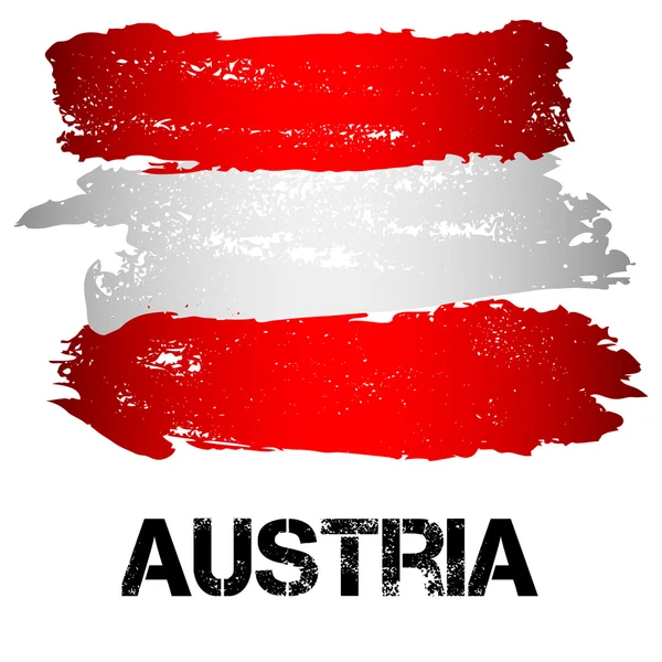브러시 스트로크에서 오스트리아의 국기 — 스톡 벡터