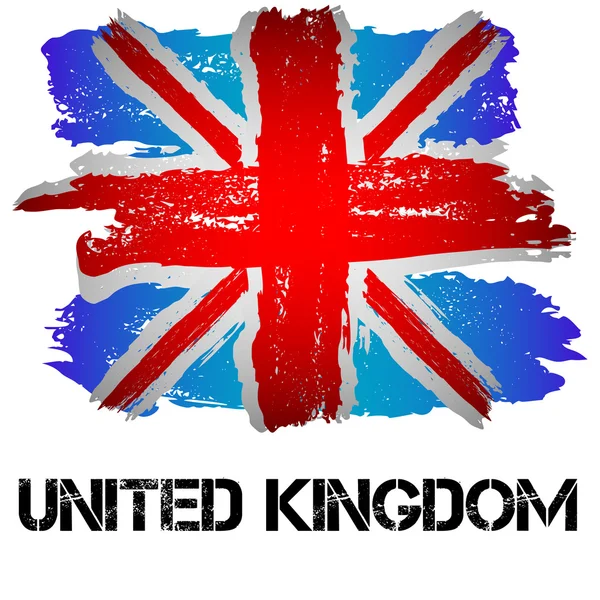 Σημαία της Βρετανίας από τα κτυπήματα βουρτσών — Διανυσματικό Αρχείο