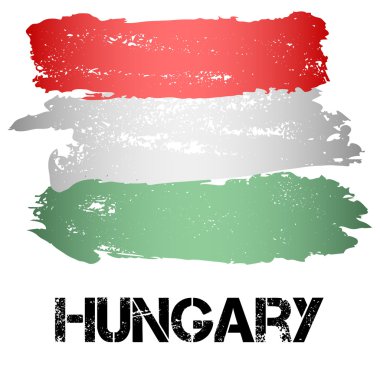 Fırça darbeleri gelen Macaristan bayrağı