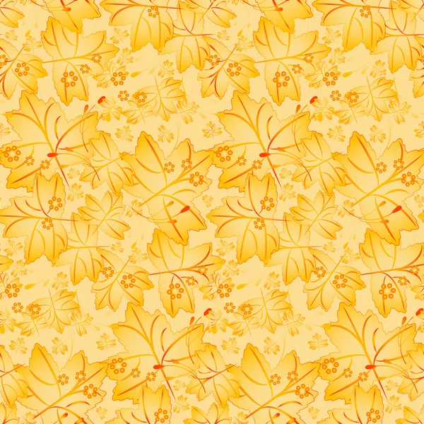 Seamless autumn pattern with maple leaves — Stock Vector