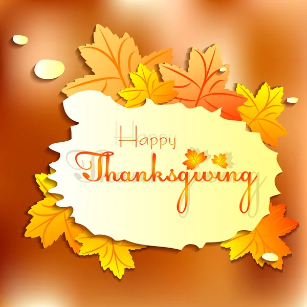 Carte postale de voeux avec happy Thanksgiving — Image vectorielle