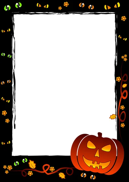 Moldura de férias no tema Halloween com campo para texto — Vetor de Stock